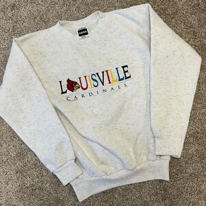 Vintage‎ Louisville Cardinals Crewneck Sweatshirt Men Size Medium Tultex